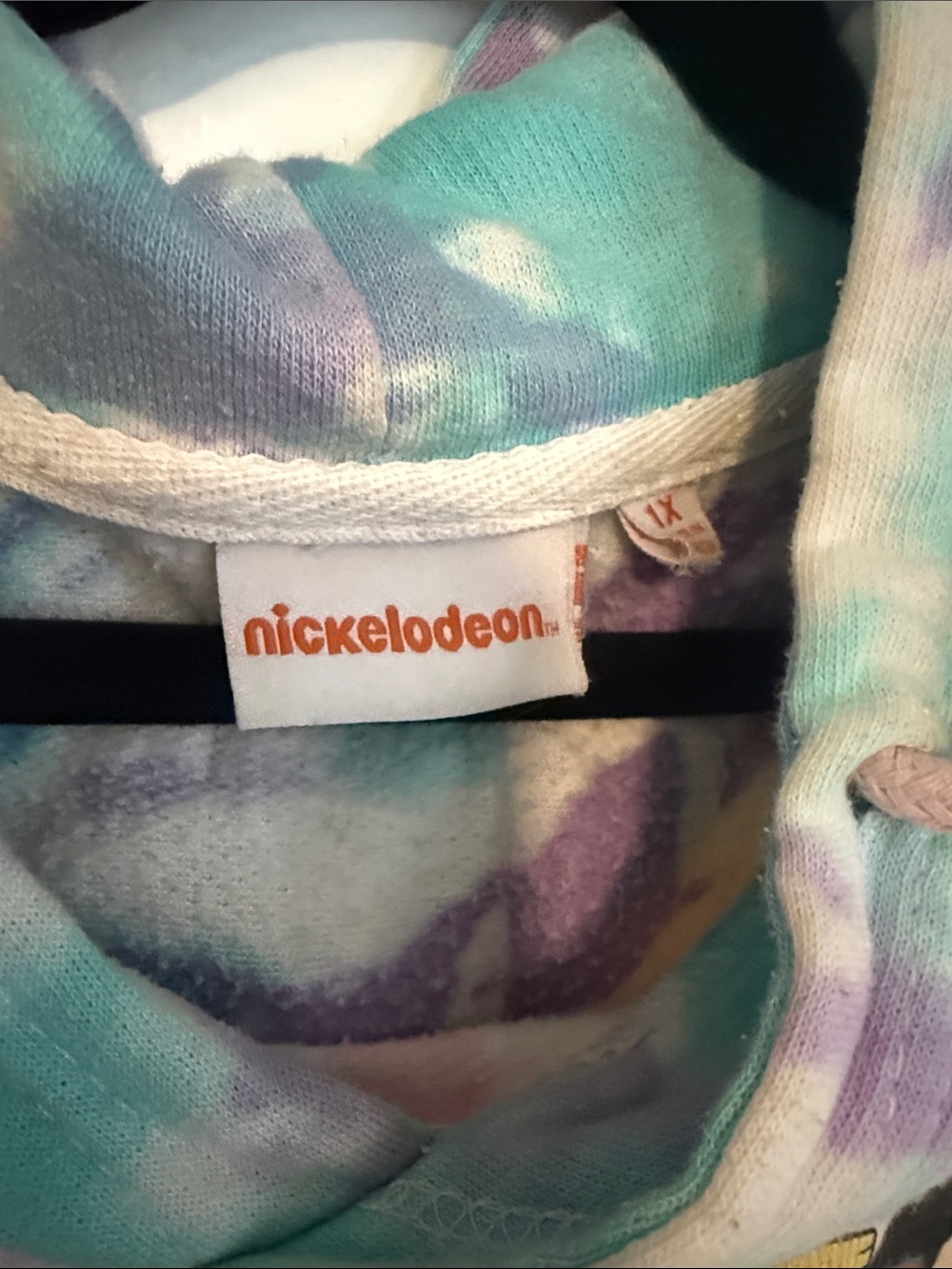 Nickelodeon Vintage Tie-Dye '90s Cartoon Pullover Hoodie - Multicolor - Picture 2 of 4